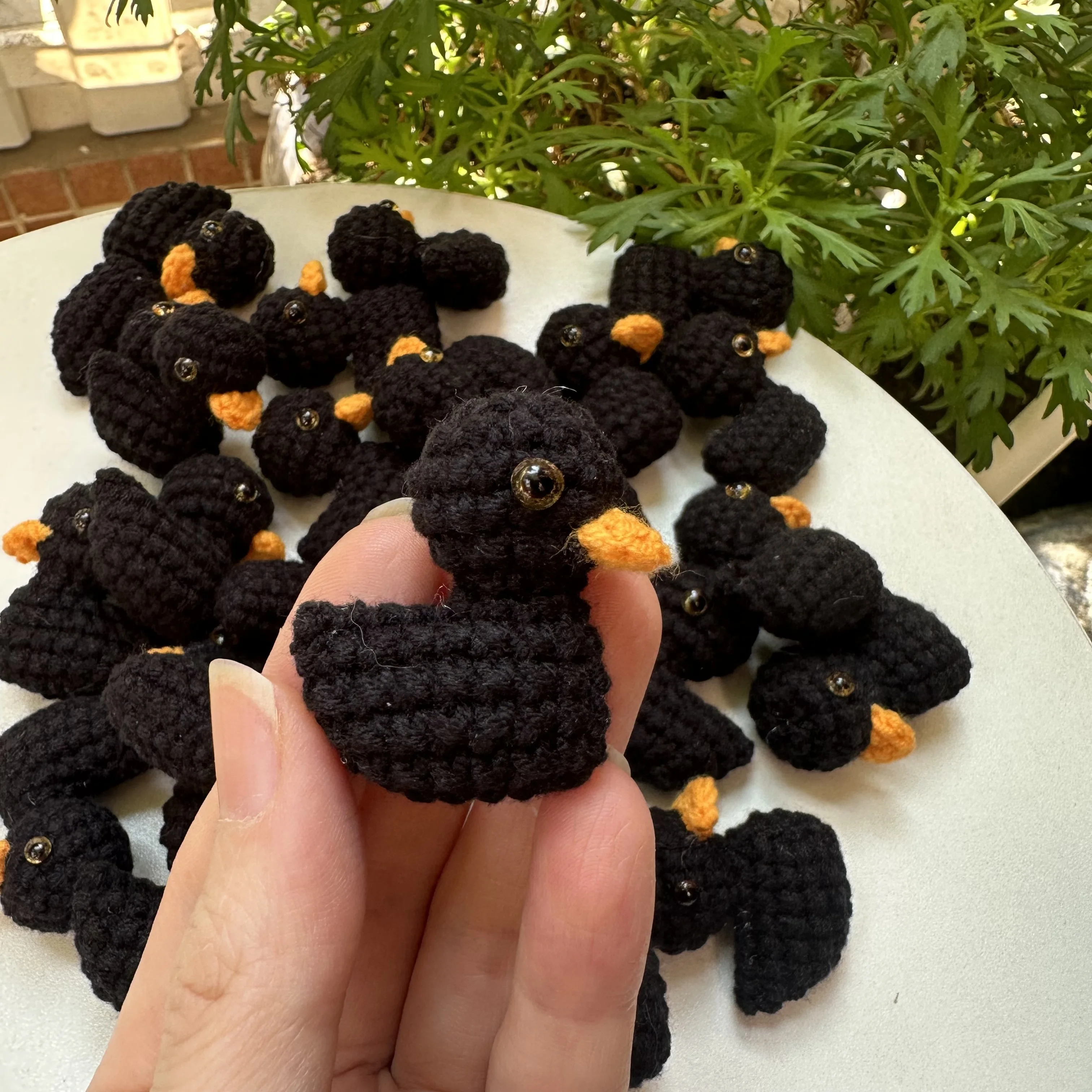 Mini Crochet Duck Keychain – Handmade Bag & Phone Charm