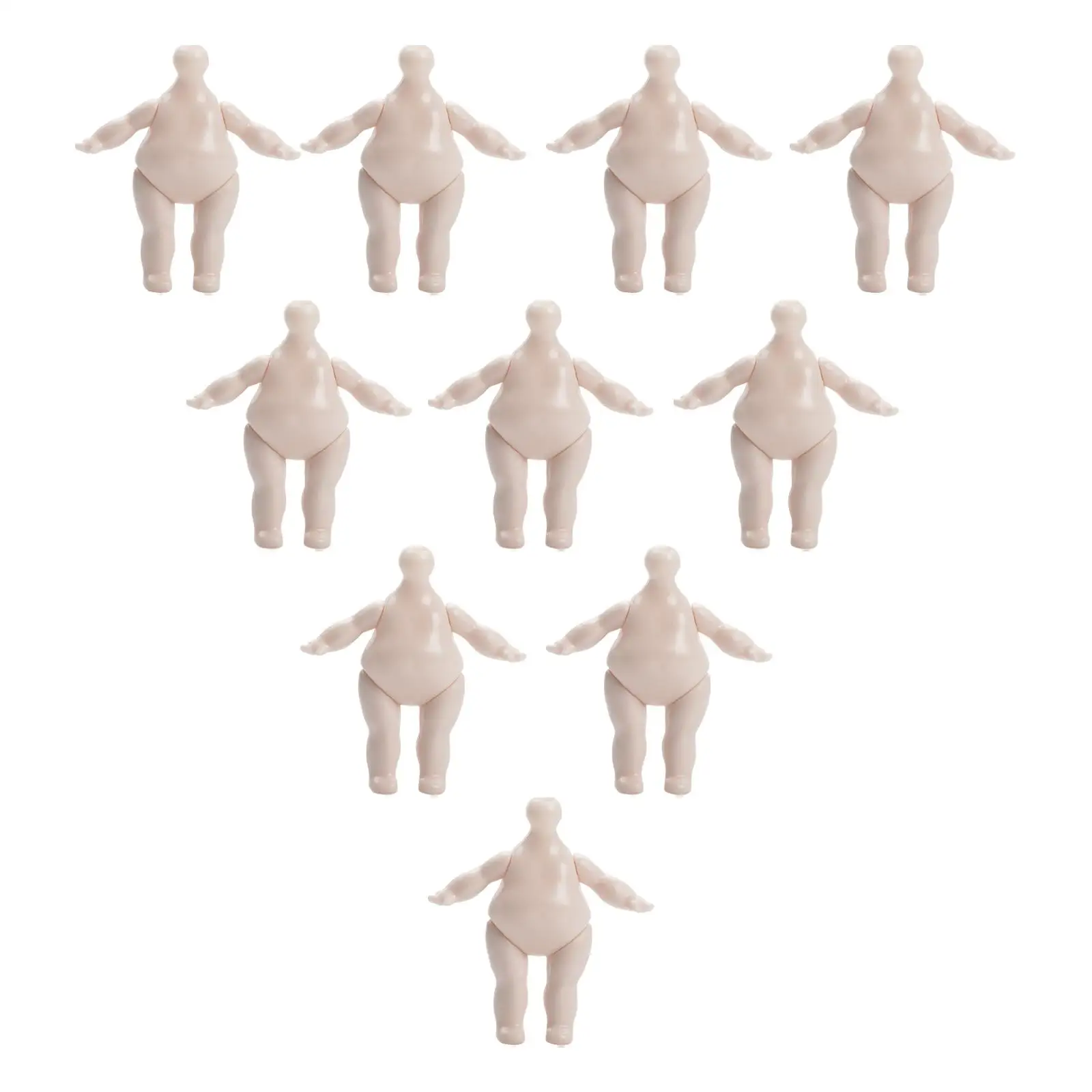 10 조각 인형 누드 바디 높이 5cm 이동식 관절 액세서리 만들기 흰색 색상 예비 손 선물로 머리없이 유연한