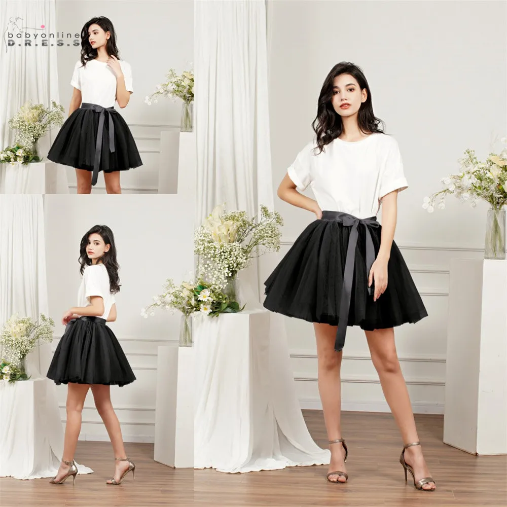 10 Colors New Arrival 6 Layers Petticoats for Cocktail Dress Wedding Bridal Crinoline Girls Under Skirt Ballet Dance Skirt Tutu