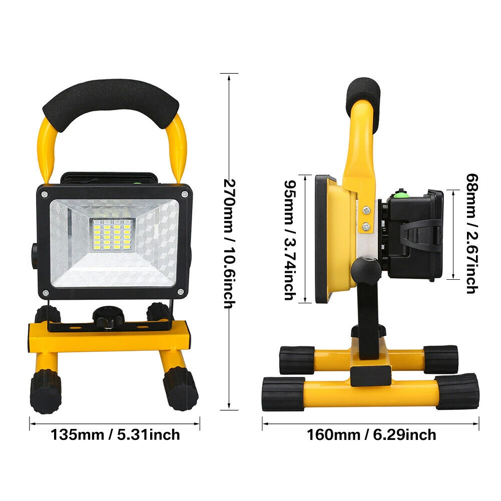 LED 가로등 조경 조명 24 LED 30W 작업용 투광등 스포트라이트 방수 무선 램프 (건설용)