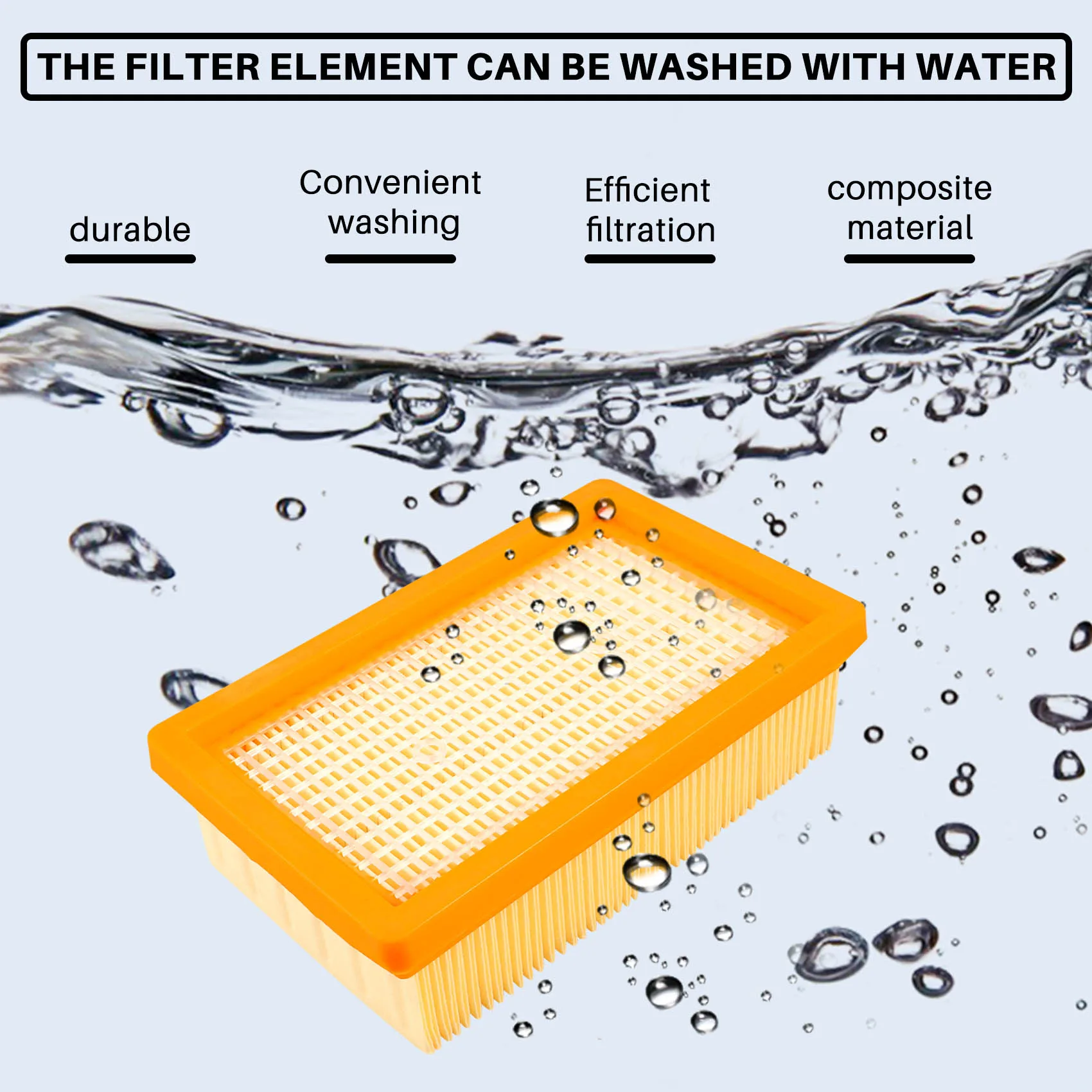 Vacuum Cleaner Filter Replacement For Flat-Pleated MV4 MV5 MV6 WD4 WD5 WD6 P PREMIUM WD5
