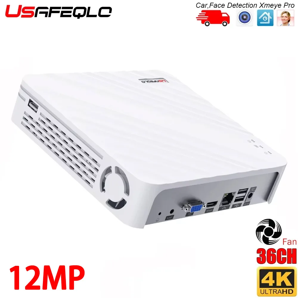 H.265 최대 12MP NVR 얼굴 인식 지원 Xmeye Pro 앱 모바일 모니터링 36/32채널 12MP 16/10채널 4K H.265 NVR HD 3840*2160 출력