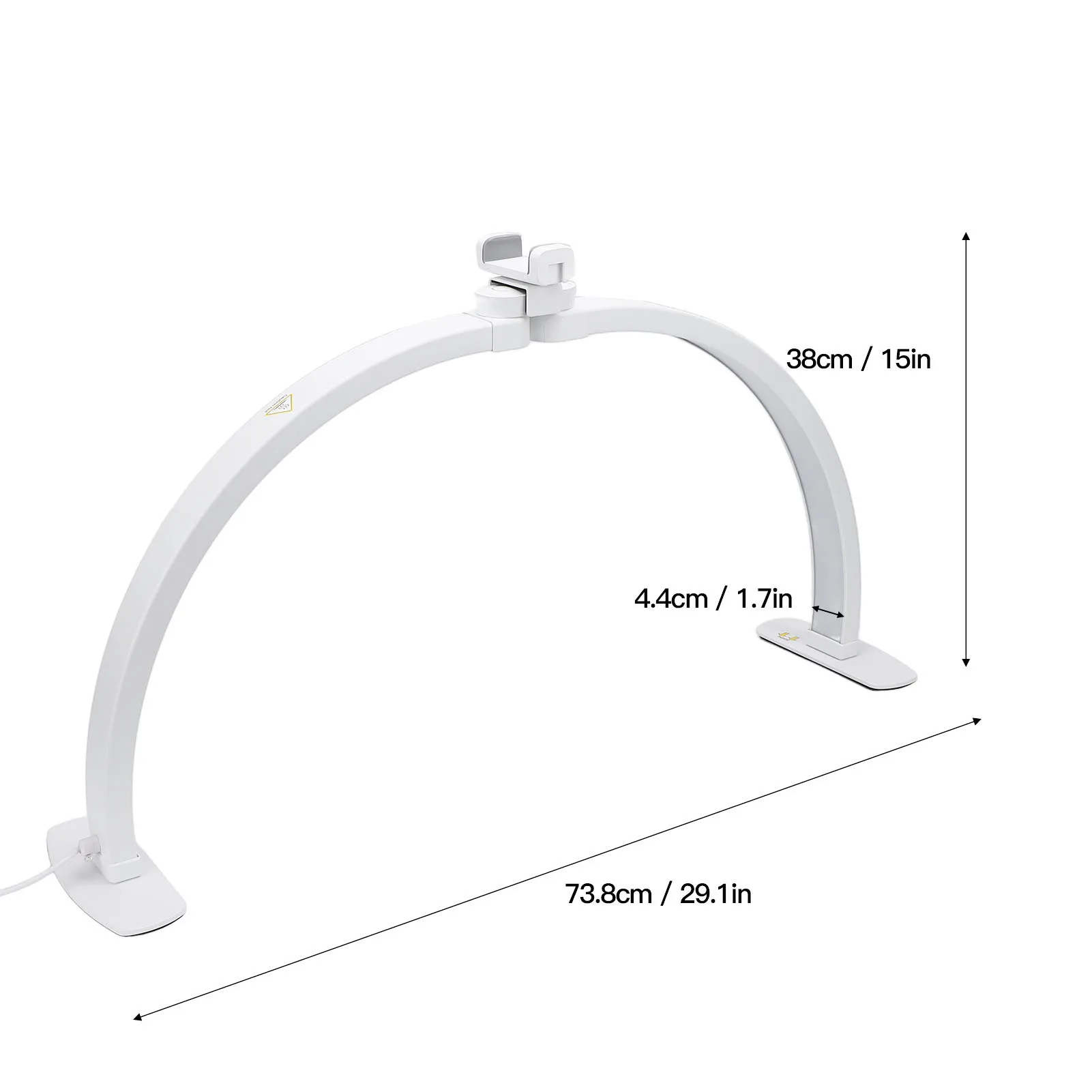 Half Moon Light for Nail Desk Foldable 3 Color Temperatures 10 Brightness Adjustable Beauty Lamp Phone Holder for Beauty Salon 6
