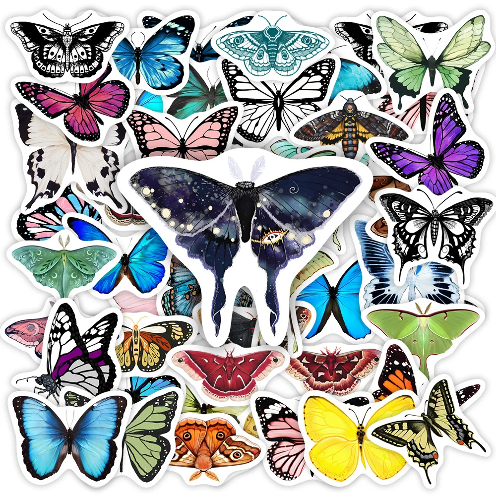 

Vintage Butterfly Stickers Aesthetic for Kids Wall Window Home DIY Children Sticker Toy Scrapbooking Supplies S