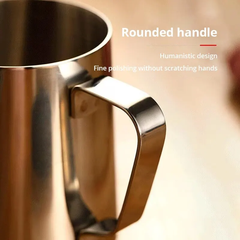 Silvery Stainless Steel Milk Frothing Pitcher - 150ml Capacity for Steaming and Frothing