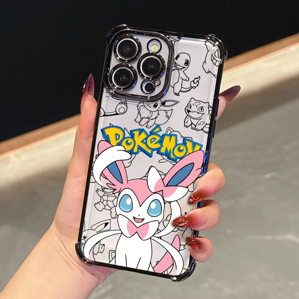 Pocket Monsters Themed Clear Phone Case - Stylish Protective Back Cover
