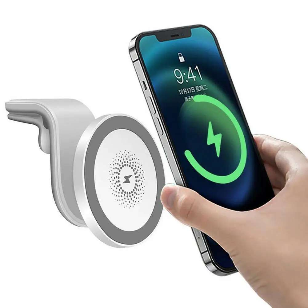 mobile phone holder 15W Mag Safe Car Mount Holder Wireless Charger for iPhone 12 13 Pro MAX MINI Adsorption mobile Phone Charging Mobile Bracket phone holder for desk