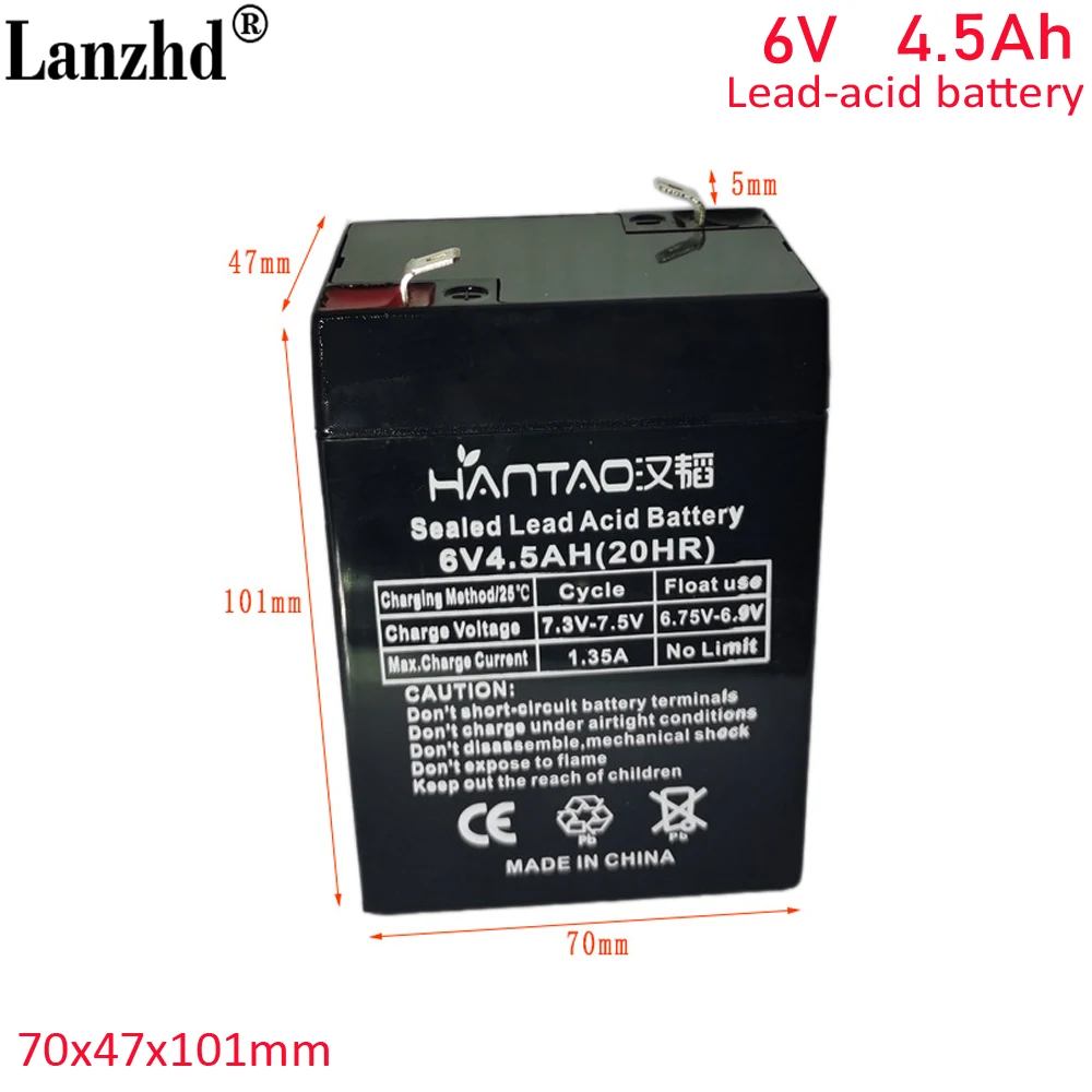 

Rechargeable battery 6V4.5AH 6V4AH For energy storage type for stroller fire emergency lights 6V Remote control stroller