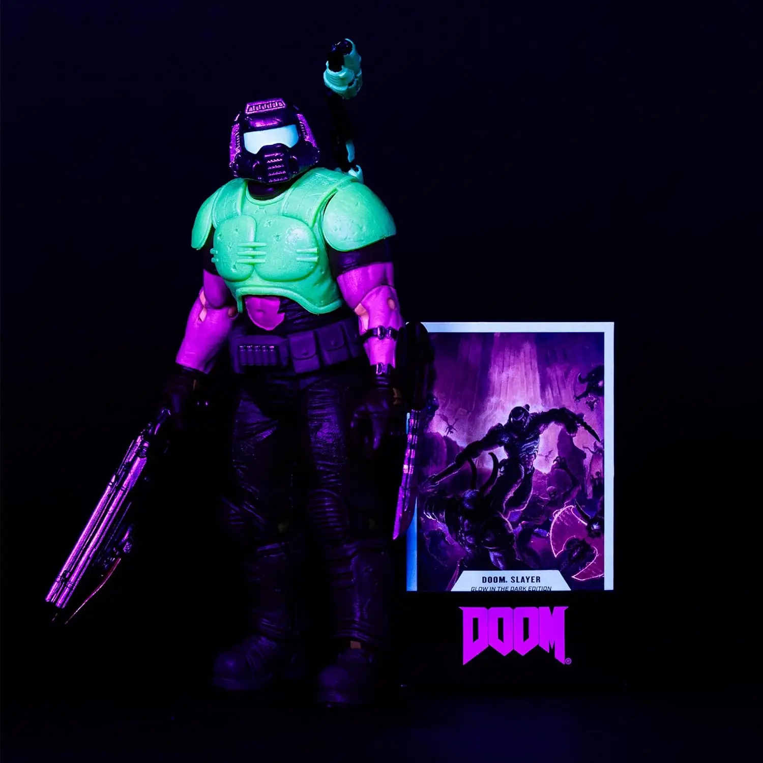 Doom Slayer コレクションフィギュア 2体 セット Фигурка Doom Slayer Glow in The Dark McFarlane Toys | AliExpress