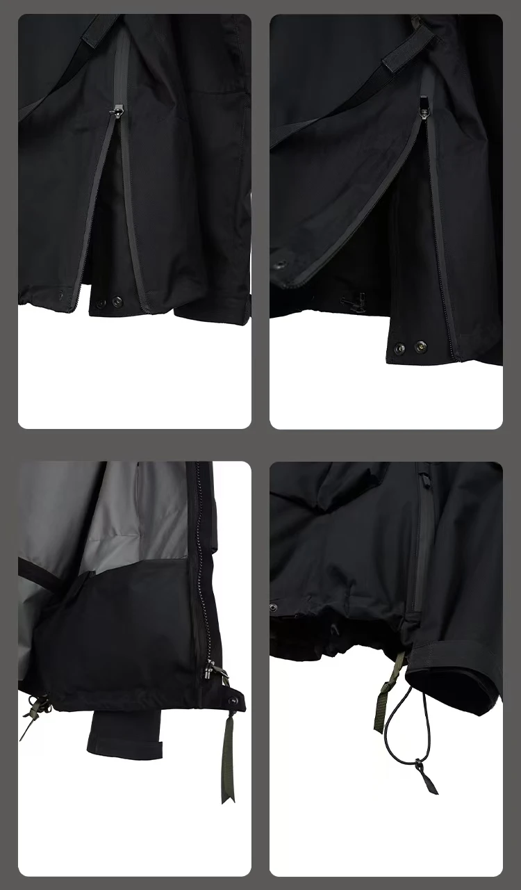 Atzen Front pockets storm jacket gt 2L material convertible frontapron detachable hat-hood techwear