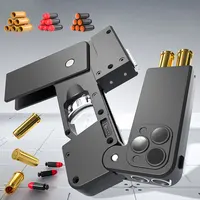 Outdoor Sports Folding Toy Gun Simulated Mobile Phone Model Soft Bullet Launcher Adult Leisure CS Games Toy Accessories QG490 1