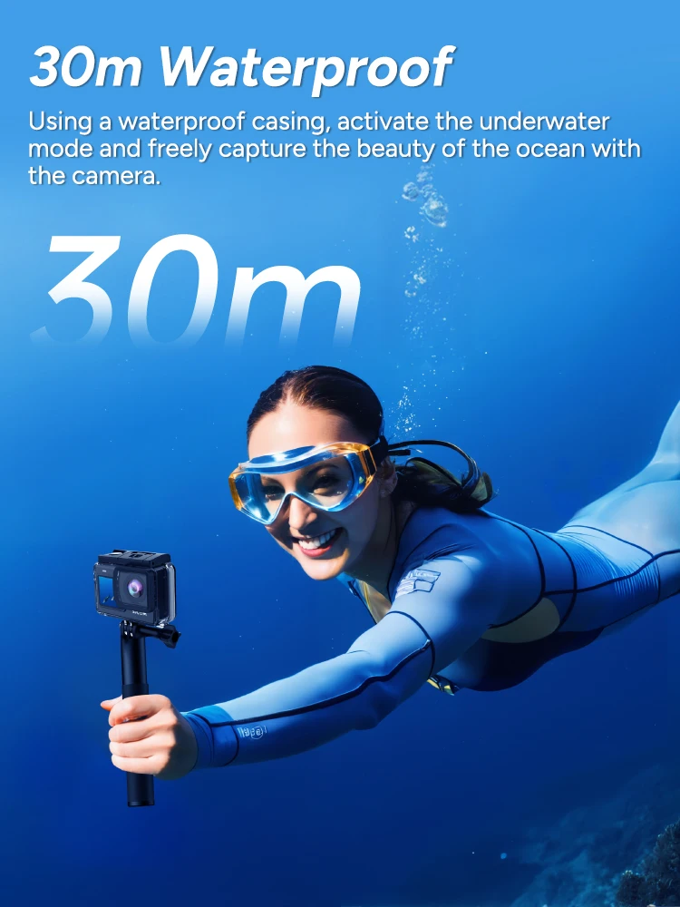SJCAM SJ6 Pro 4K 60FPS Dual Screen Action Camera Waterproof Touch Screen Sport Cam WiFi Night Vision 6-Axis Gyro Stabilization 5