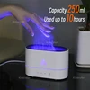 250ml Flame Humidifier 1/3/5H USB Smart Timing LED Electric  Aroma Diffuser Simulation Fire Night Lamp 2