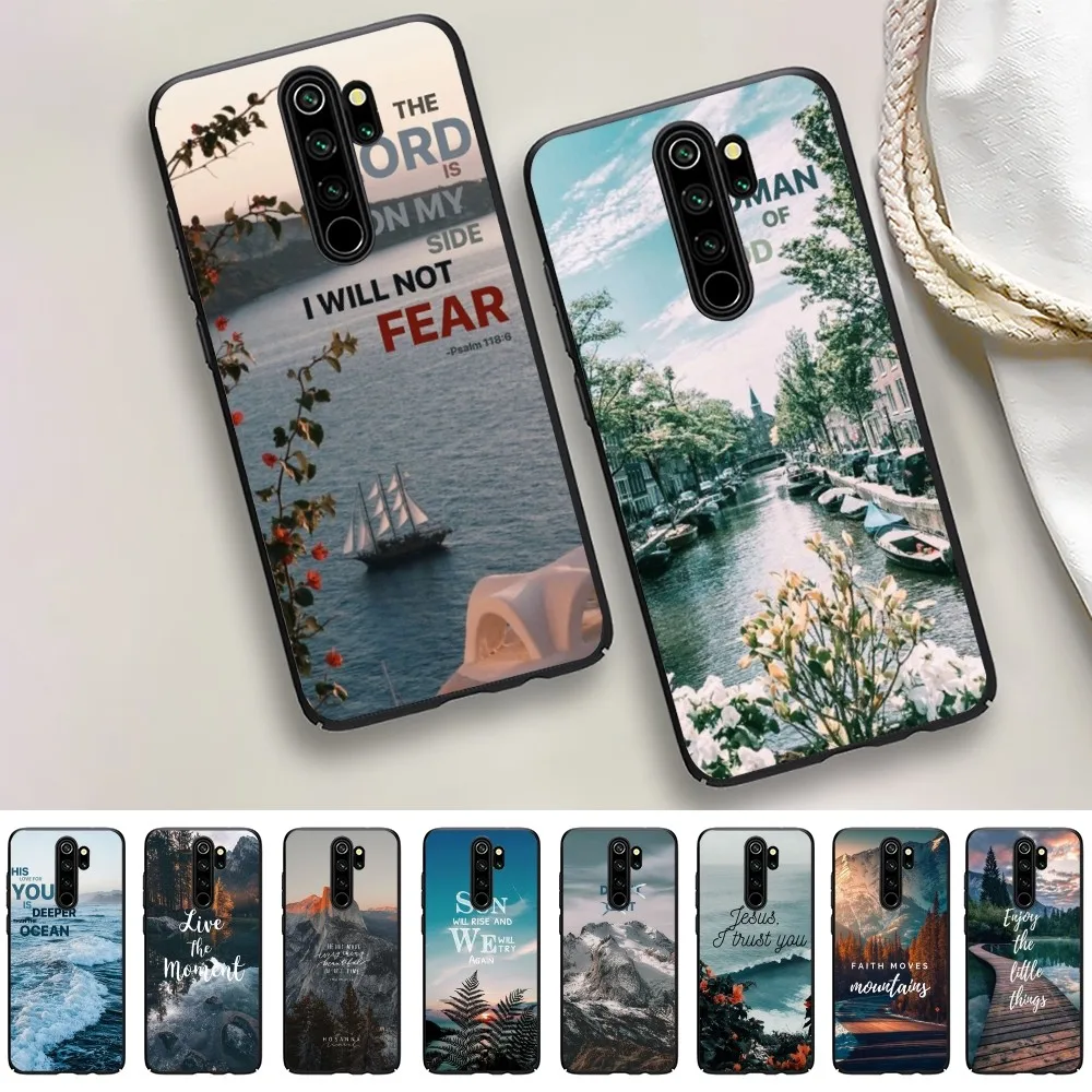 

Travel Mountain Beach Proverb Phone Case For Redmi Note 4 X 5 A 6 7 8 T 9 9S 10 11 11S 11Epro Poco M3 pro