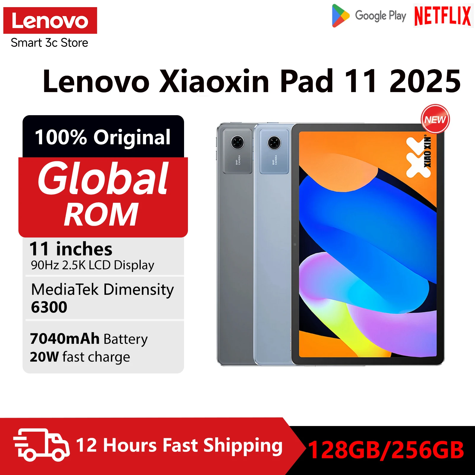 New Lenovo Xiaoxin Pad 11 (2025) AI Tablet w/ Dimensity 6300, 2.5K