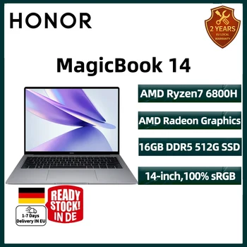 Honor MagicBook 14 Laptop R7-6800H 16GB DDR5 512GB SSD 14-inch Computer 20 Hours Battery Life 2.1k Display Notebook PC 1