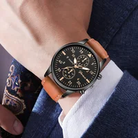 3PCS Men's Fashion Watch Set Business Trend Versatile Retro Classic Round Dial Quartz Watch Set as a Holiday Gift for Him 2