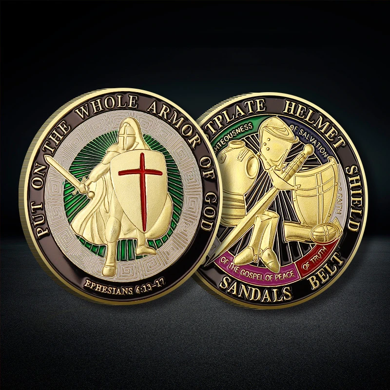 moneda-conmemorativa-de-god-knight-armor-warrior-moneda-de-guardi-n-de