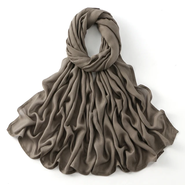 185*75 cm musulman Modal Hijab rayonne coton châles pour femmes mince plaine écharpe grande taille foulard islamique Turban bandeau