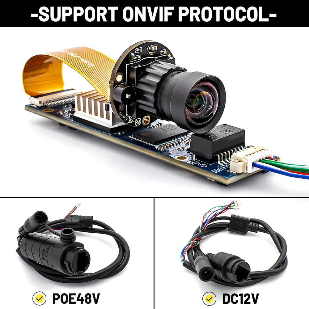 4K IP Camera Module 12MP 30FPS 1/2.3" IMX577 CMOS With No Distortion Lens Support RTSP RTMP Onvif H.265 For CCTV Security Camera 6