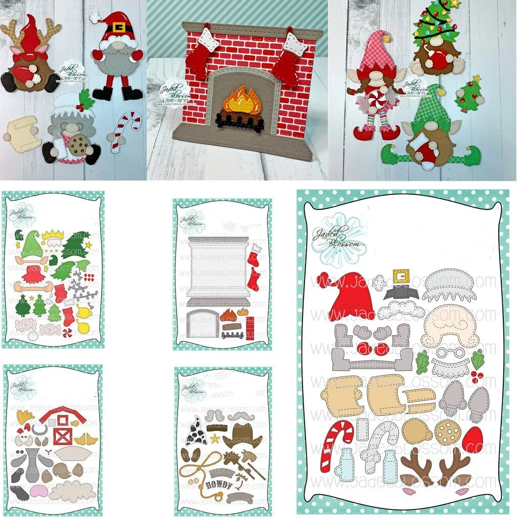 Stivali Di Natale Dwarf Metal Cutting Dies For Making Card Scrapbook Album Di Carta In Rilievo Craft Knife Mold Template Decoration