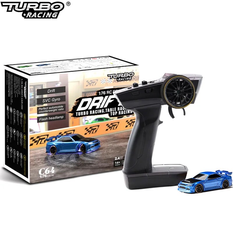 Turbo Racing 1:76 C64 C73 C72 C71 C74 zdalnie sterowane auto do driftu z żyroskopem Radio w pełni proporcjonalne zabawki zdalnie sterowane RTR Kit