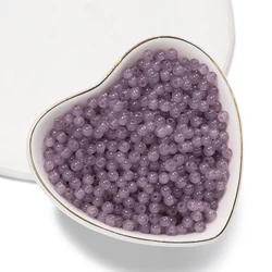 Vibrant 4mm Colored Glass Beads for Jewelry Crafting and Design (Purple)
