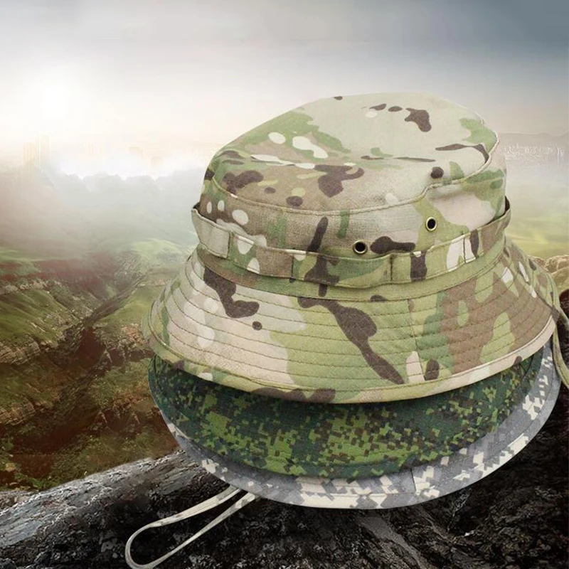 Bucket Hat For Men Tactical Sunscreen Camouflage Outdoor Travel