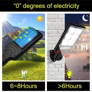 Solar Outdoor Led Courtyard Wall Lamp With 3 Mode Waterproof Motion Sensor Security Lighting Street Lights for Garden Patio Path 3