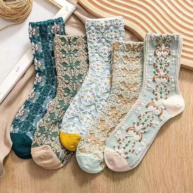Chaussettes Rembourrées HUE Pixie Pour Femme - Blanc Floral, Taille Unique, Confort Cheville, Pour Baskets Ou Talons