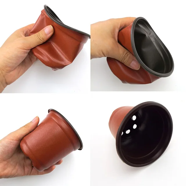 Pot de fleur en plastique, boîte de culture, plateau résistant aux chutes pour plantes de jardin de maison, tasse de pépinière, Pots de plantes de fleurs de greffe E2 5