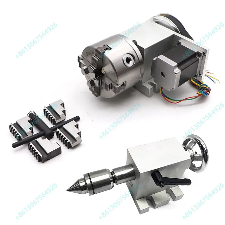 CNC 로터리 축 키트 척 65mm 액티비티 테일스톡 4축 65mm 센터 팀블 테일스톡 CNC 밀링머신 부품 공구