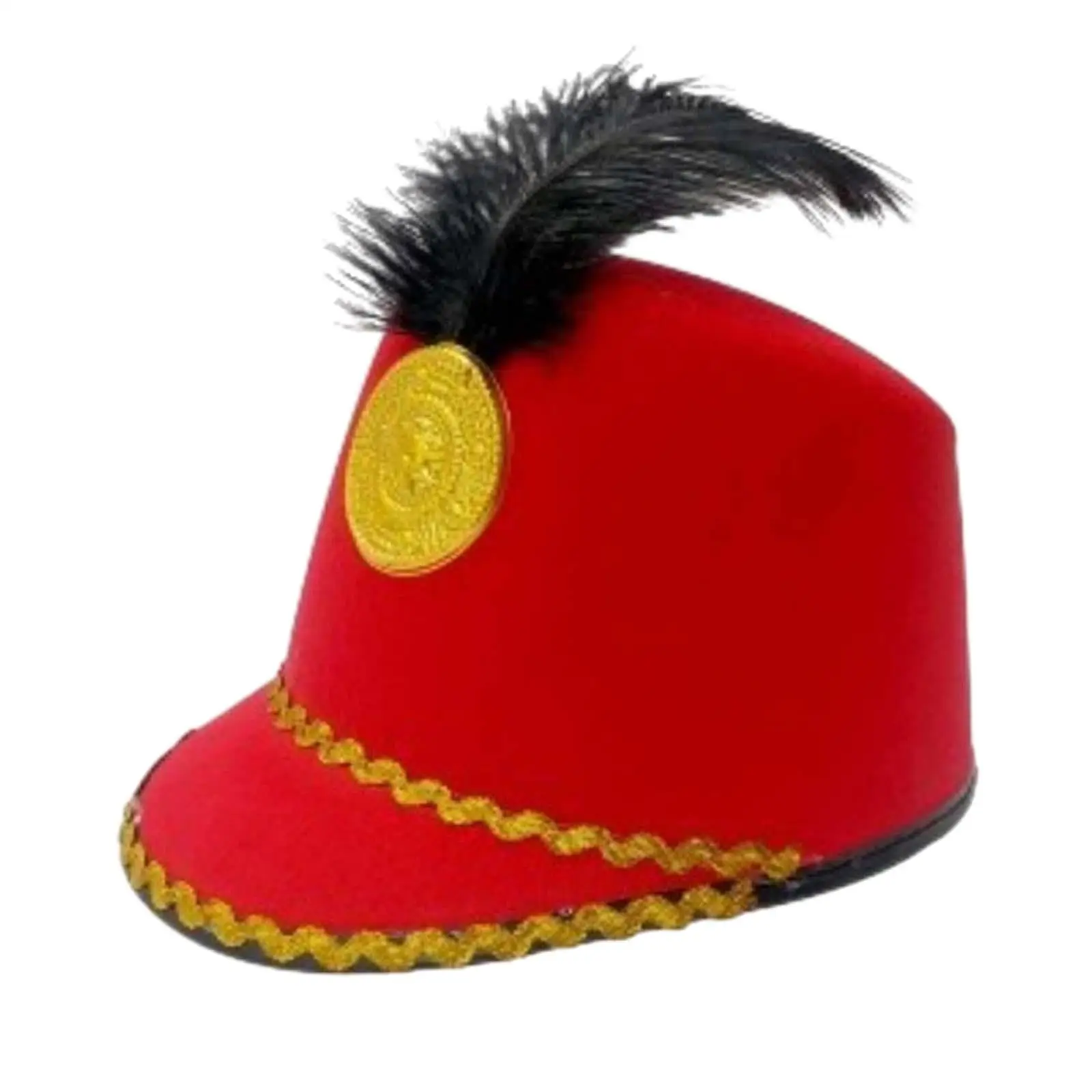 Chapeau de fanfare américaine avec plume, chapeau de soldat, Ringmaster, nouveauté pour événements, habillage, pli, jeu, festival de Noël