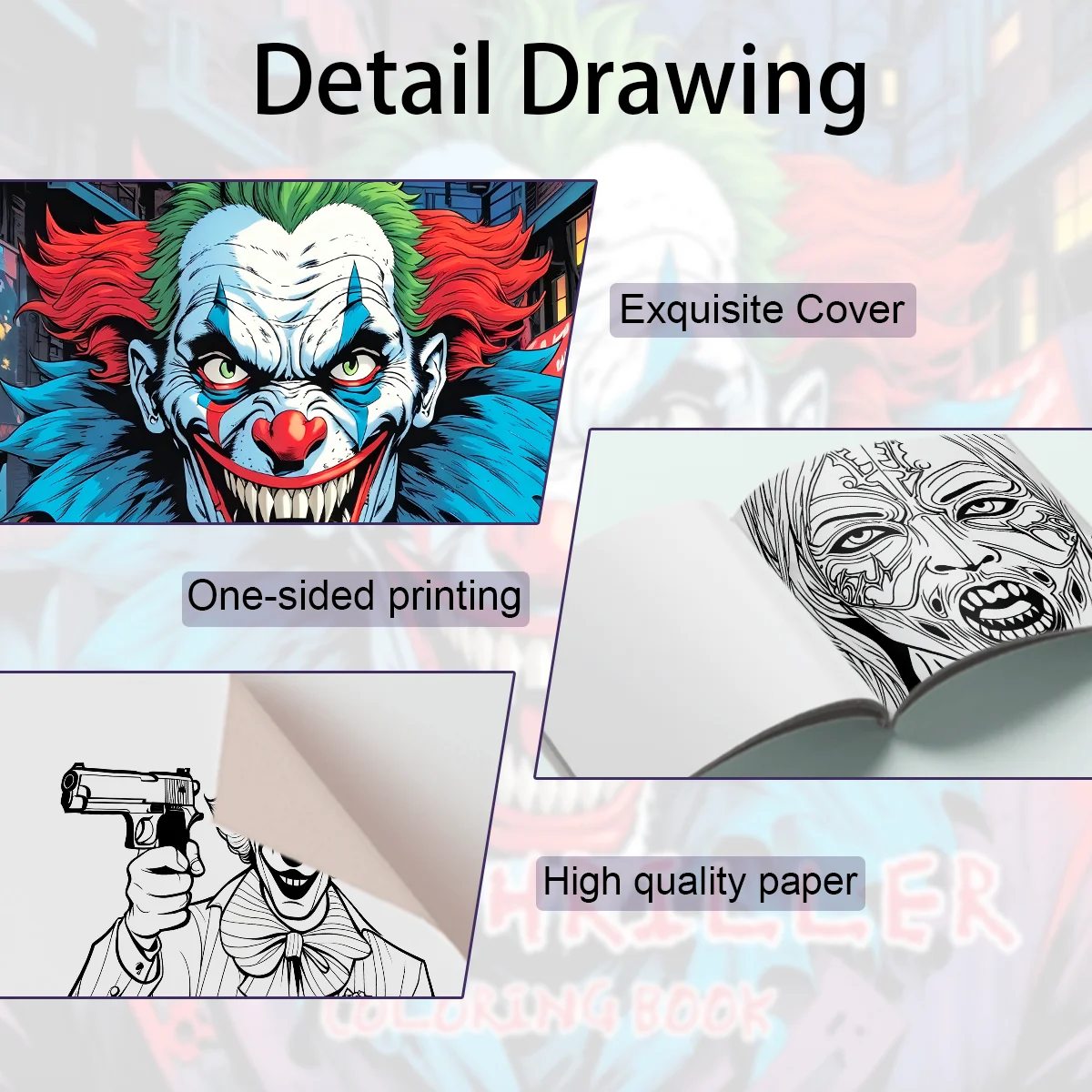 Unique Cartoon Character Designs, Vibrant Makeup Illustrations, Creative Art Therapy for Stress Relief - Engaging Drawing Book 5