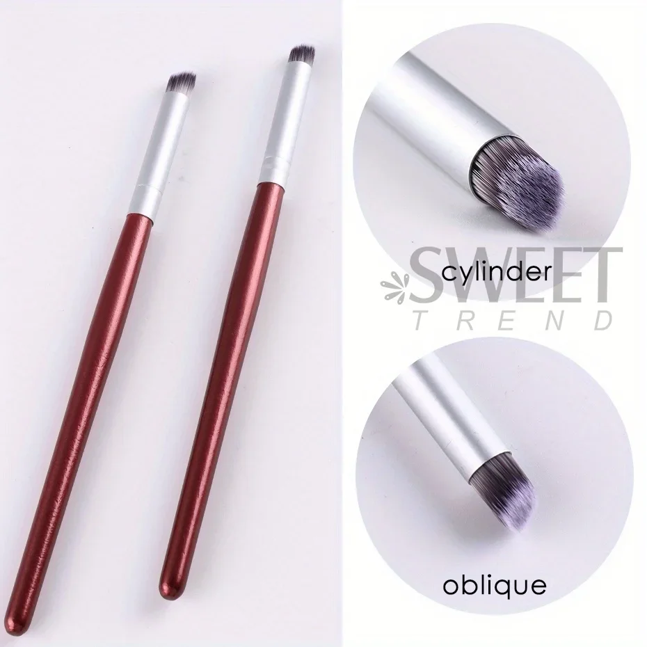 3pcs Ombre Nail Brush Pen Oblique Round Head Gradient Painting UV Pen Drawing Design Professional Gel Manicure Tool Supplies Kit