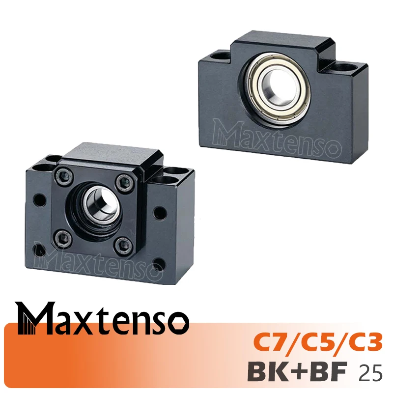 

MAXTENSO BKBF шариковый винт, комплект опорных блоков, профессиональный BK25 BF25 C3 C5 C7 шариковый винт, Заземление TBI SFU Premium CNC, детали высокой точности