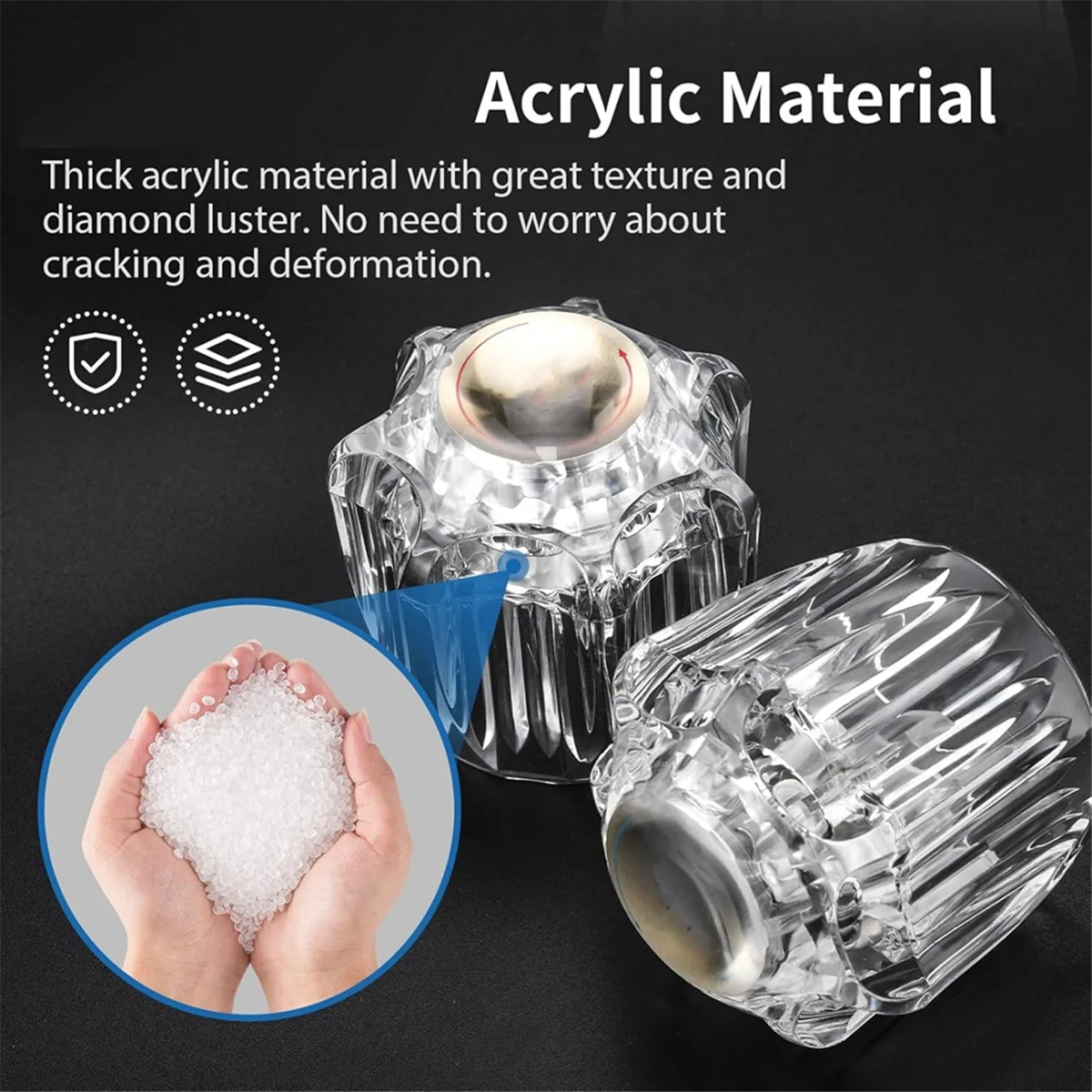 믿을 수 있는 욕실 수도꼭지 손잡이 교체, 욕조 수도꼭지는 Delta LDR Delex Peerless 용 1 쌍의 냉온수 2 손잡이를 처리합니다.