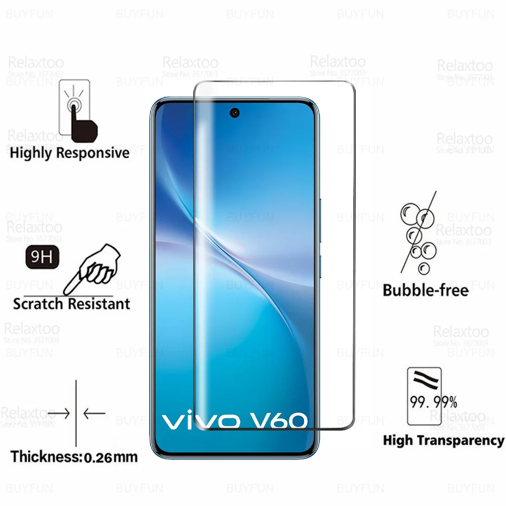 Premium 9H Curved Tempered Glass Screen Protector - Full Cover Protective Film