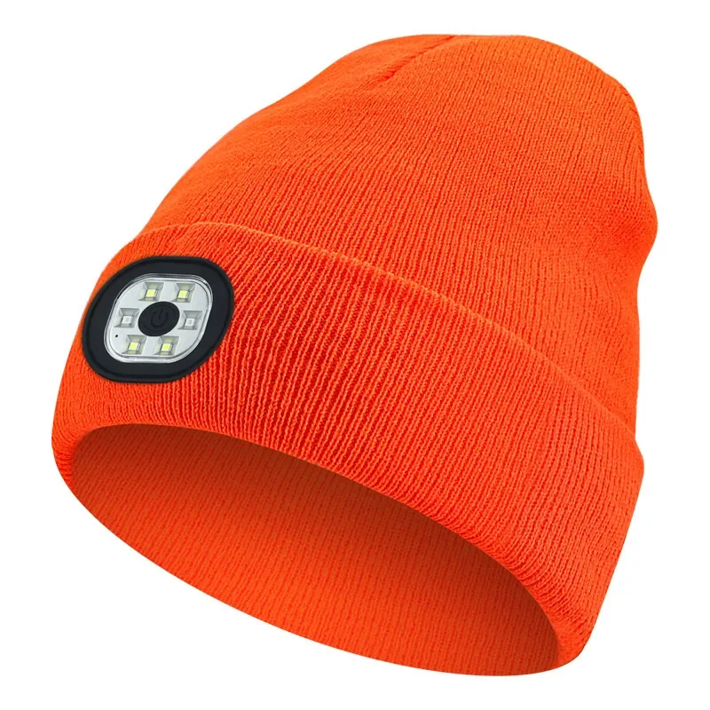 Regali per gli uomini, berretto illuminato a LED con luce USB ricaricabile, faro illuminato regalo per uomini e donne cappello con luce integrata, torcia ricaricabile a maglia invernale regalo per