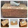 Desktop Paper Holders Pastoral Style Home Decoration Hyacinth Straw Tissue Storage Box Rectangular Napkins Towel Travel 5