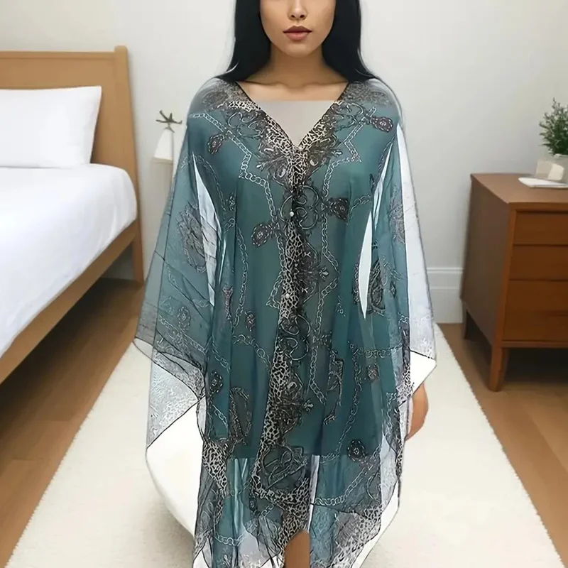 Sunscreen shawl Womens summer chiffon shawl UV protection sunscreen