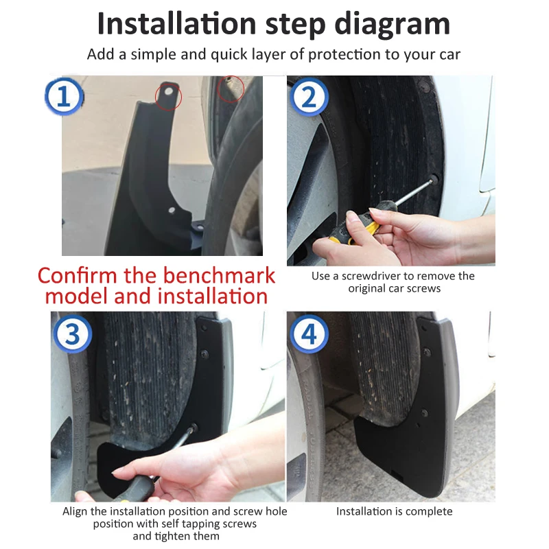 Aeolus Haohan Dongfeng Mage 2023 2024 2025 용 자동차 바퀴 펜더 머드 플랩 전면 후면 휠 자동 펜더 플레어 머드 가드 액세서리
