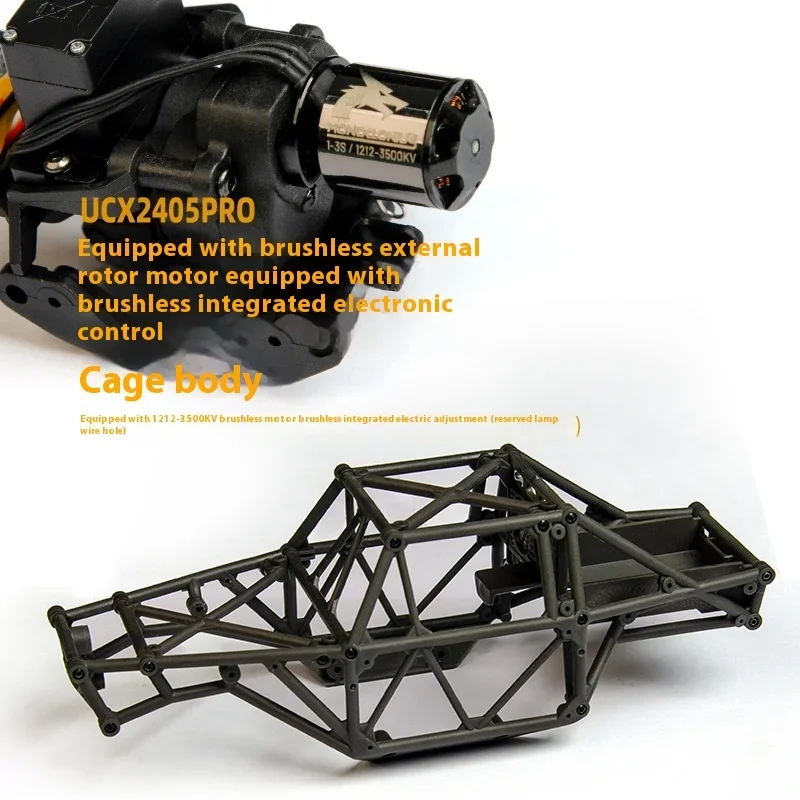 1/24 Rc Crawler Car Udirc Ucx24 4wd Mini Climb Racing Brushless Motor 4 Wheel Steering 3 Speed ​​Transmission Rtr Toy 6