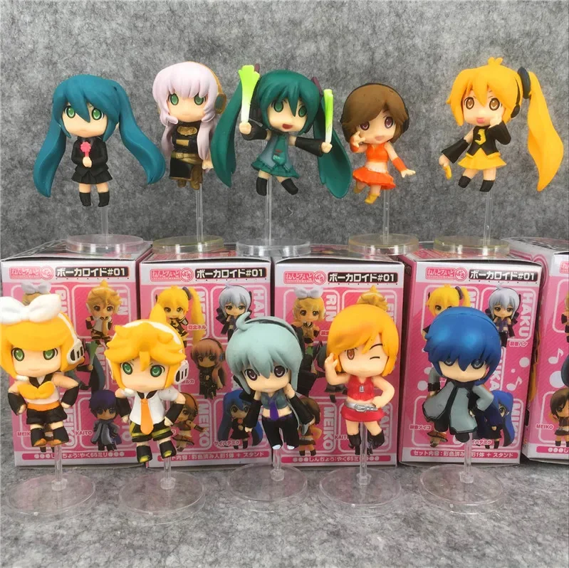 10 Pz Hatsune Miku Action Figures Megurine Casio Music Girls Pink Cherry Deep Sea Sister Collezione Di Modelli In Pvc Giocattolo Regalo Per Bambini