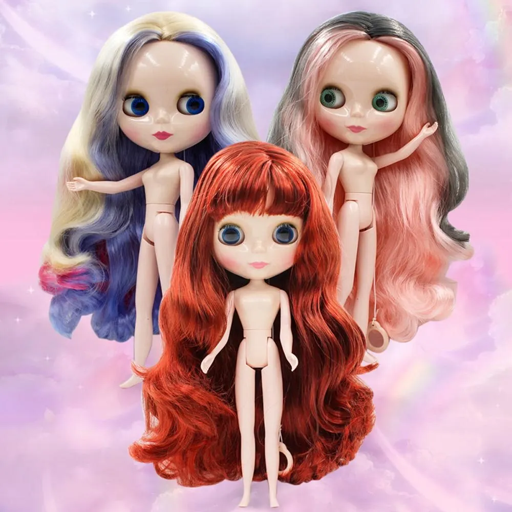 DBS Blyth 7 이동식 관절 소녀 원피스, 3D 눈 장난감, 옷 포함, 어린이 장난감, 소녀 선물, 30cm