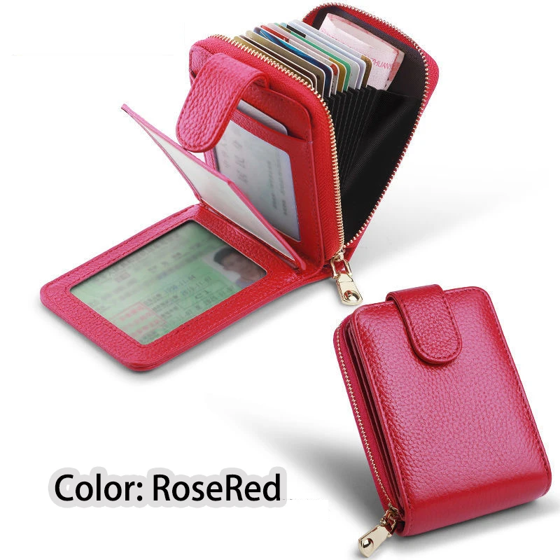Genuine Leather Driver's License ID Card Holder Wallet Male and Female Credit Card Bag Large Capacity Case ID Bag