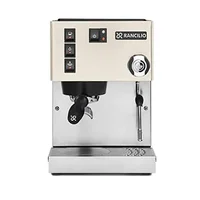 Espresso Machine Brass Boiler Steel Case Professional Compact ABS 1100W Button Control 9.5x11x13 inch Black 1