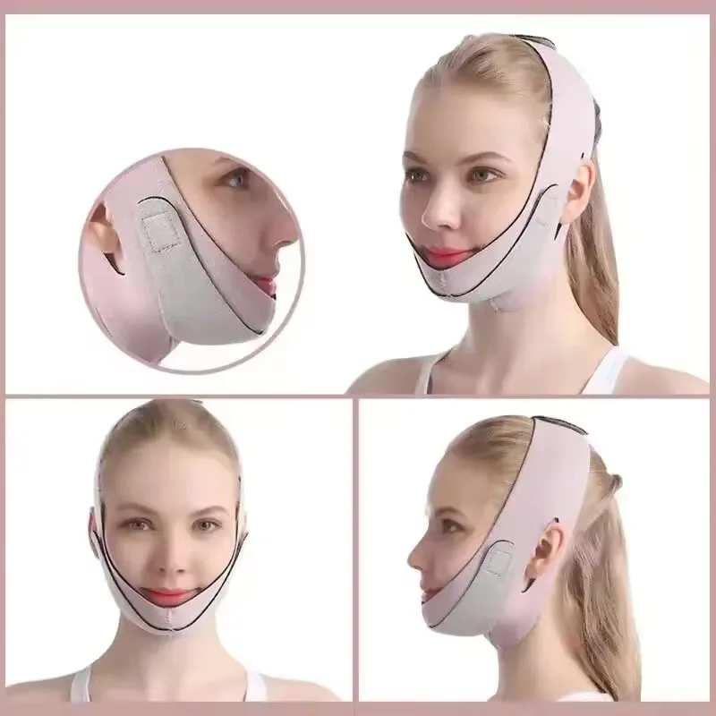 Facial Slimming Mask Reusable V Line Mask Facial Slimming Strap Double Chin Reducer Chin Up Mask Face Lifting Belt V Shaped Slimming Face