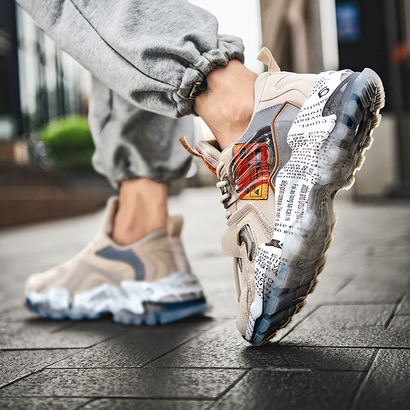 Men's Shoes Portable Breathable Running Shoes Sneakers Comfortable Walking Jogging Casual Non-Slip Wear-Resistant Outdoor