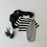 Korea Children Sports Pants Kids Baby Boys Girls Trousers Toddler Pull-On Loose Casual Elastic Oversize Jogger Infant Clothing 4